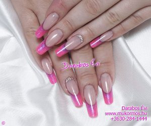  Pipe shape nails -color french with gel
